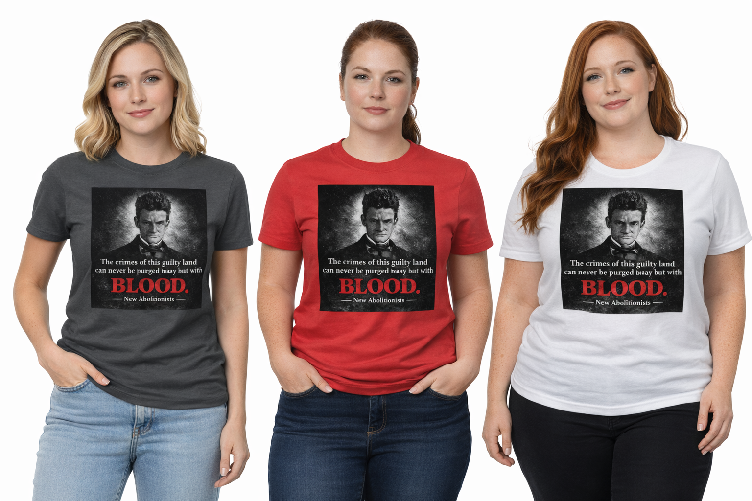 John Brown Guilty Land New Abolitionists T-Shirt